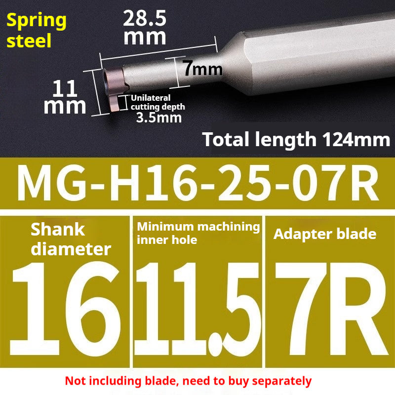 1008-CNC Bore Deep Grooving Inserts Small Hole Grooving Comma Inserts Insert Bar MB-05GR/07GR/09GR Rounded Corner Shandong Denso Pricision Tools Co.,Ltd.